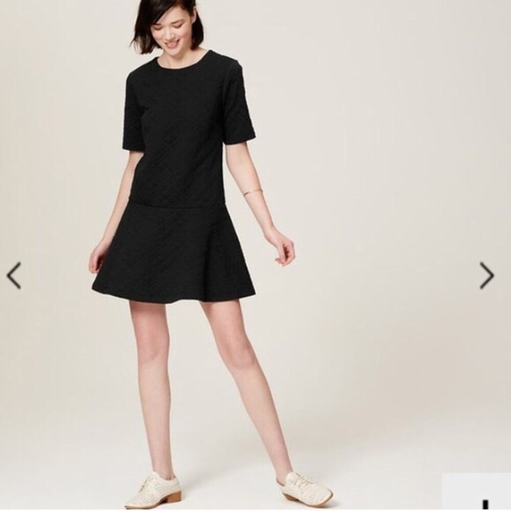 LOFT Chevron Quilted Dress